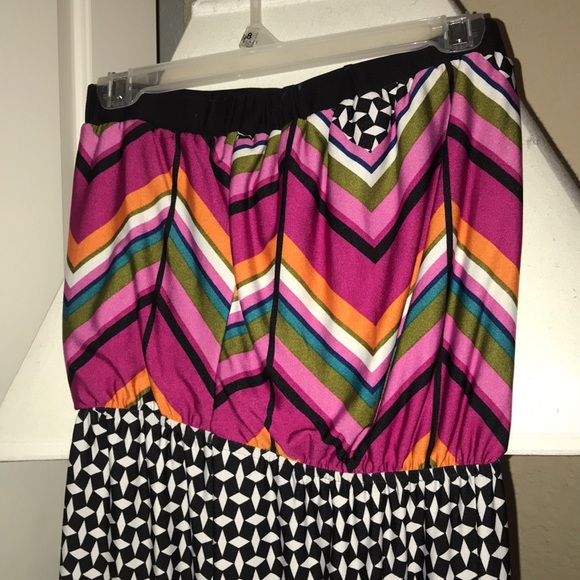 Multi pattern strapless maxi - Picture 2 of 2